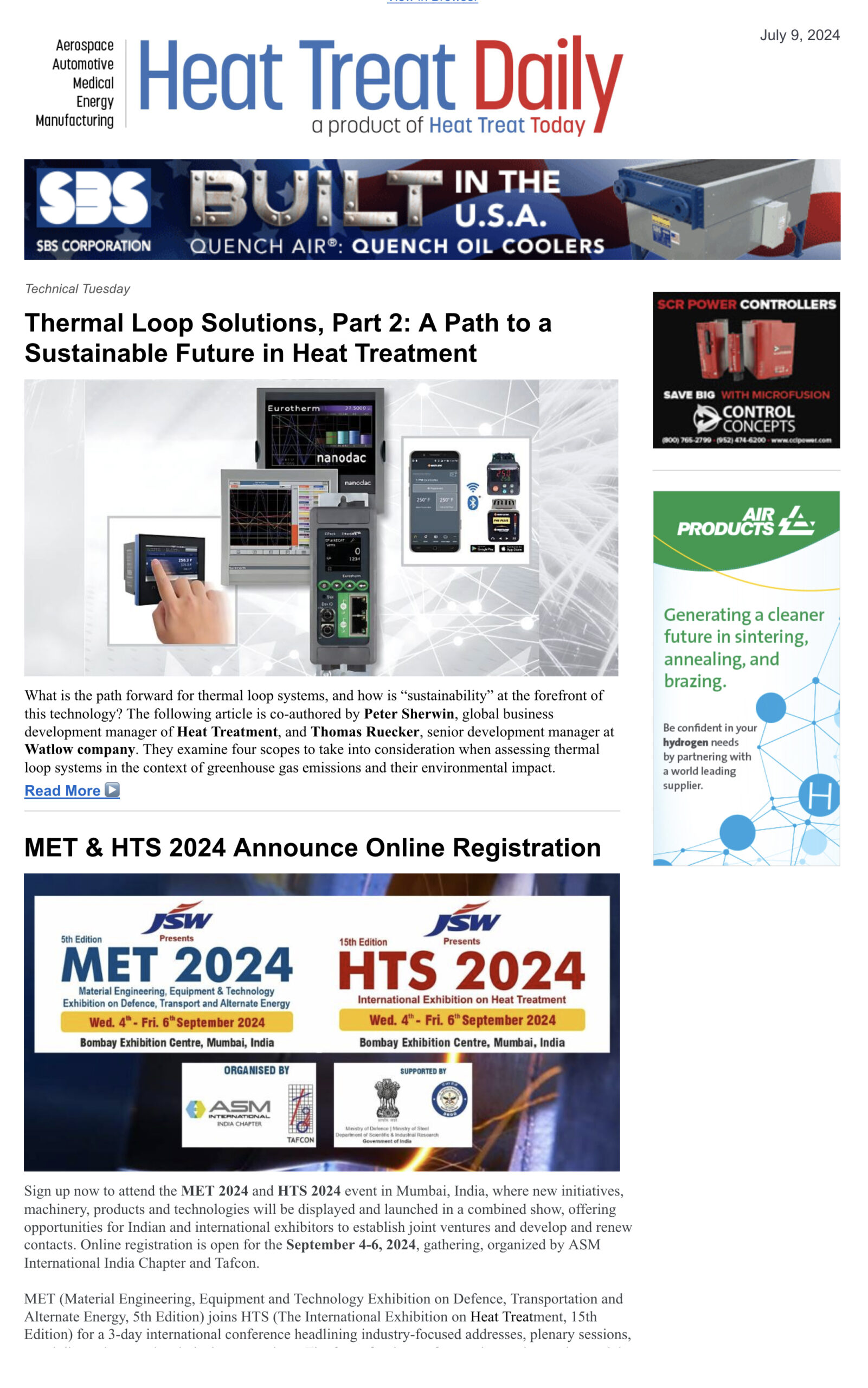 Heat Treat Daily eNewsletter 2026