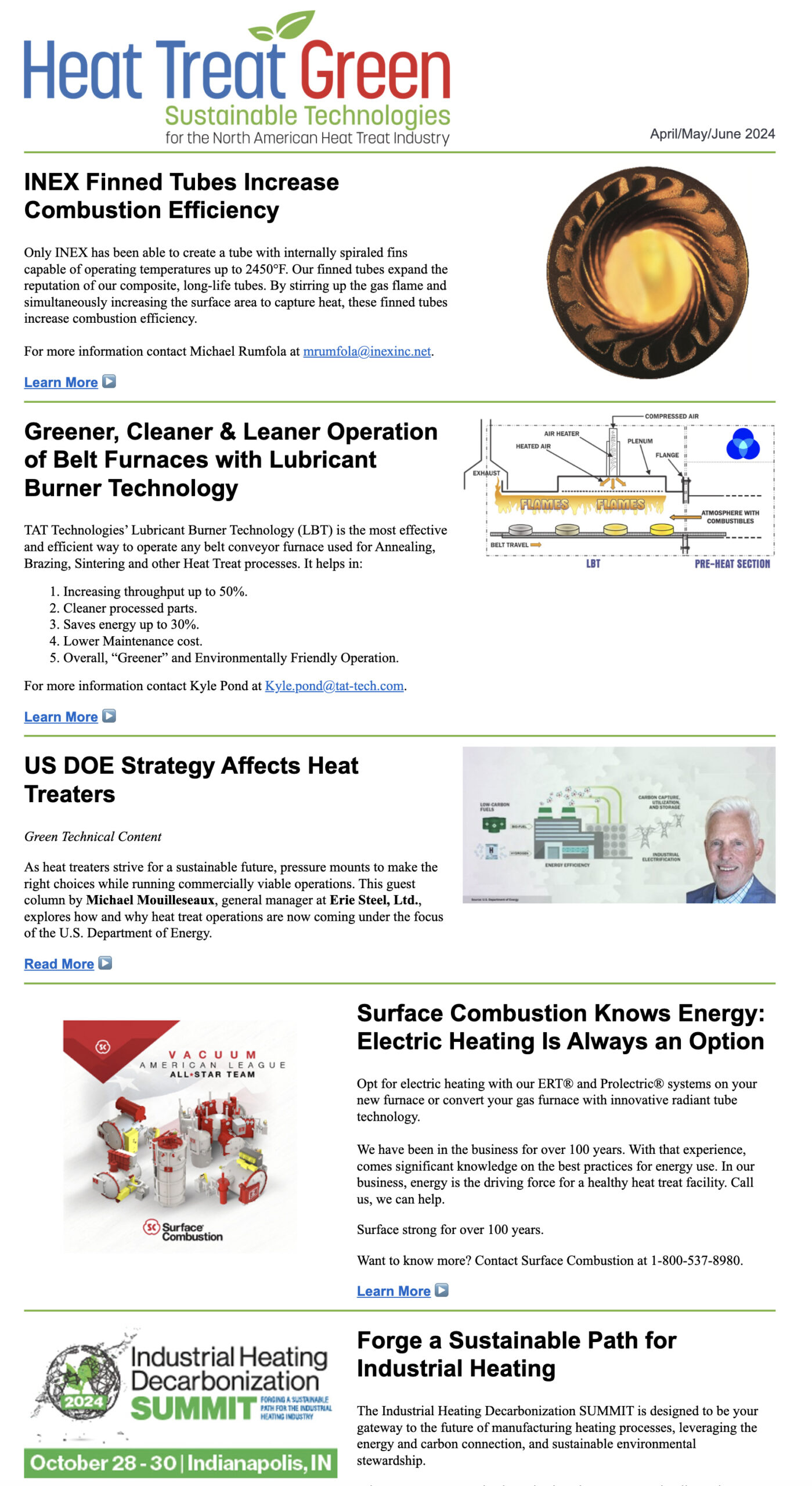 Heat Treat Green eNewsletter 2026